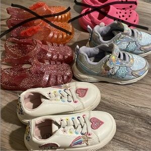 Toddler Girl’s Size 8 Sneaker and Sandal LOT